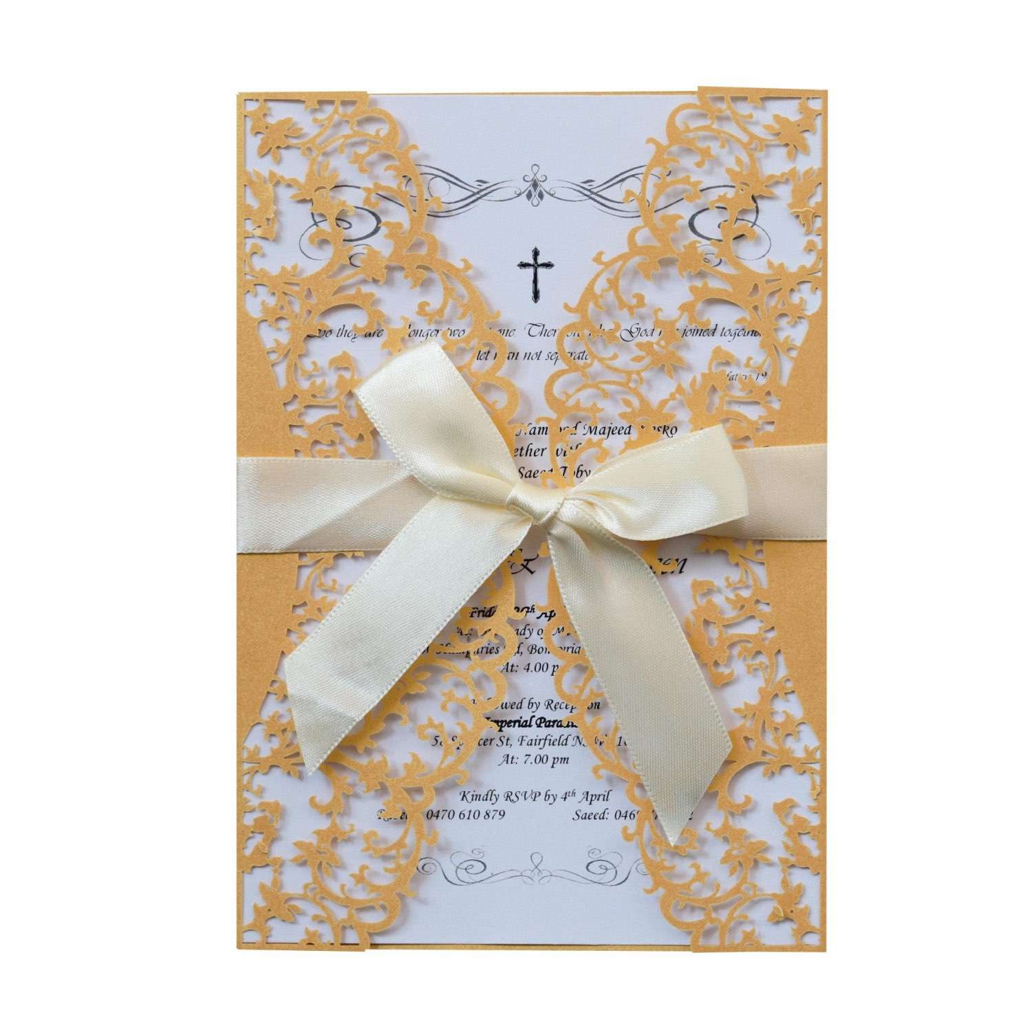 Laser Invitation Card Wedding Decoration White Lace Invitation Wholesale
